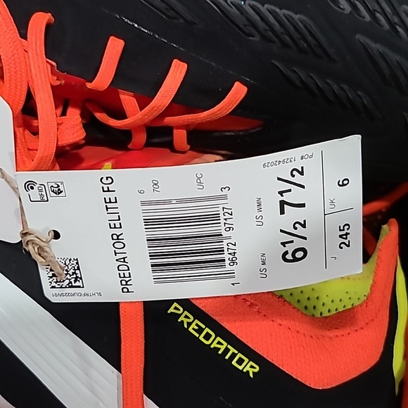 Adidas Predator Elite Soccer Cleats Size Men's 6.5 Women's 7.5 - Picture 4 of 5